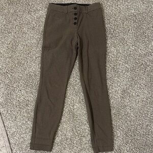 Women's Brown Checkered Trousers